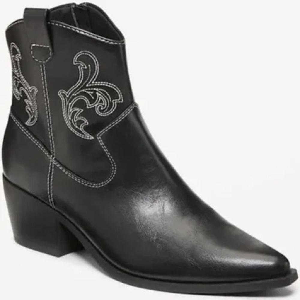 Faux Leather Western Boot